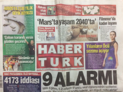Haber Türk Gazetesi 30 Eylül 2015 - Marsta Yaşam 2040ta GZ27524 - 1