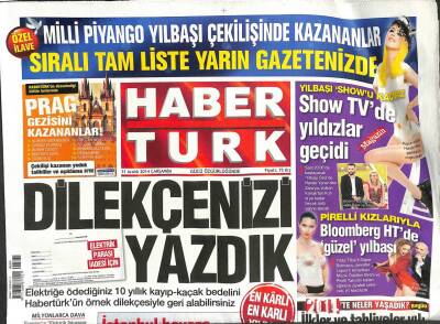 Haber Türk Gazetesi 31 Aralık 2014 - Zekeriya Öz Ve 3 Savcı Açığa Alındı - Pirelli Kızlarıyla GZ109037 - 1