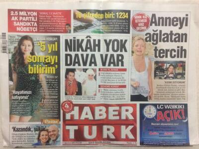 Haber Türk Gazetesi 4 Ağustos 2013 - Ajda Pekkan Fransada Nişanlandı GZ29711 - 1