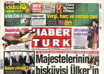 Haber Türk Gazetesi 4 Kasım 2014 - Zeugmanın İdeal Kadını Heroine GZ106353 - 1
