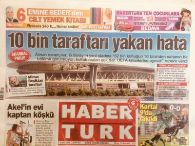 Haber Türk Gazetesi 5 Aralık 2009 - Galatasarayda 10 Bin Taraftarı Yakan Hata GZ40142 - 1