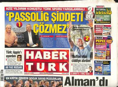 Haber Türk Gazetesi 5 Eylül 2014 - Aziz Yıldırım Konuştu Türk Sporu Yargılanmalı - Alman Marco , Trabzonlu Babasını 36 Yıl Sonra Buldu GZ109070 - 1