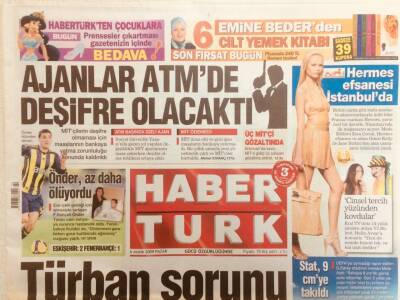 Haber Türk Gazetesi 6 Aralık 2009 - Türban Sorunu İlköğretimde GZ40141 - 1