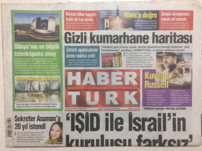 Haber Türk Gazetesi 6 Aralık 2014 - Dünyanın En Büyük Teleskopuna Onay GZ27921 - 1