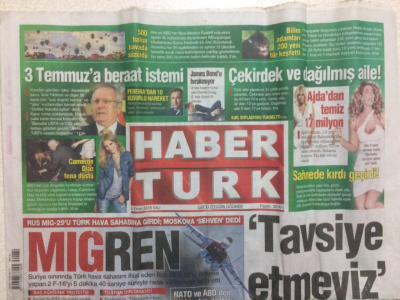 Haber Türk Gazetesi 6 Ekim 2015 - Ajda Pekkandan Temiz 17 Milyon GZ27521 - 1