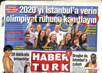 Haber Türk Gazetesi 7 Eylül 2013 - Drogba da İstanbula Alıştı - Sean Connery Yıkılmadım Ayaktayım GZ113325 - 1