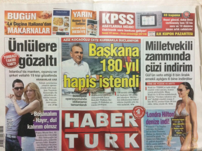 Haber Türk Gazetesi 7 Ocak 2012 - Aziz Kocaoğluna 180 Yıl Hapis İstemi GZ27518 - 1