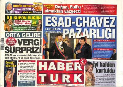 Haber Türk Gazetesi 8 Aralık 2012 - Esad-Chavez Pazarlığı - Tuğba Özay İyi Halden Kurtuldu GZ124784 - 1