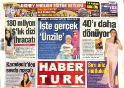 Haber Türk Gazetesi 8 Aralık 2013 - Mandela Tişörtleri Cezalık - 28 Ton Altın Yastıktan Çıktı GZ100151 - 2