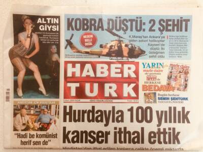 Haber Türk Gazetesi 8 Mart 2009 - Hurdayla 100 Yıllık Kanser İthal Ettik GZ40139 - 1