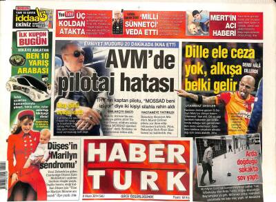Haber Türk Gazetesi 8 Nisan 2014 - Mehmet Ali Ağcanın Silahı Müzede GZ100252 - 2