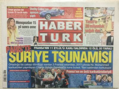 Haber Türk Gazetesi 8 Ocak 2015 - Pariste Suriye Tsunamisi GZ29364 - 1