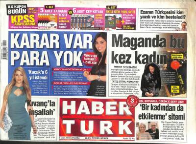 Haber Türk Gazetesi 9 Ekim 2013 - Yolanthe Yenge , Cengiz Abazoğlunun Revan Koleksiyonu İçin Fashion Weekte Podyuma Çıktı GZ113253 - 1