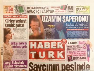 Haber Türk Gazetesi 9 Nisan 2010 - Beren Saat Silikon Taktırdı,Reklama Çıktı GZ40137 - 1