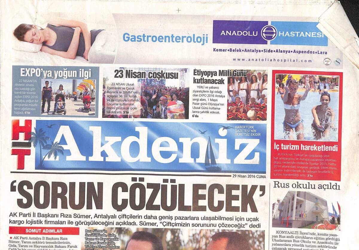 Haber Türk Gazetesi Akdeniz Eki 29 Nisan 2016 - Kaş'ta Yerleşik İngilizler Patara Plajı'nı Temizledi GZ134976 - 1