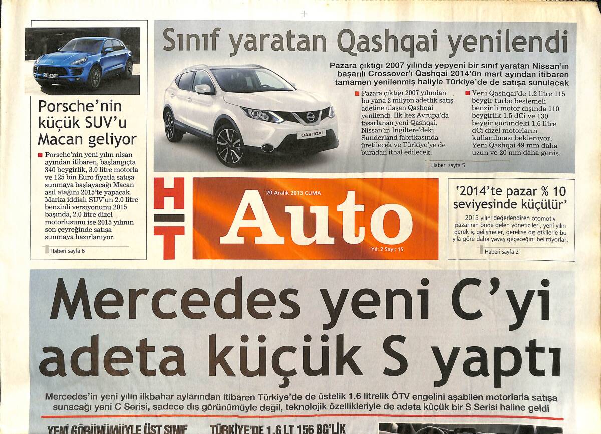 Haber Türk Gazetesi Auto Eki 20 Aralık 2013 GZ154625 - 1