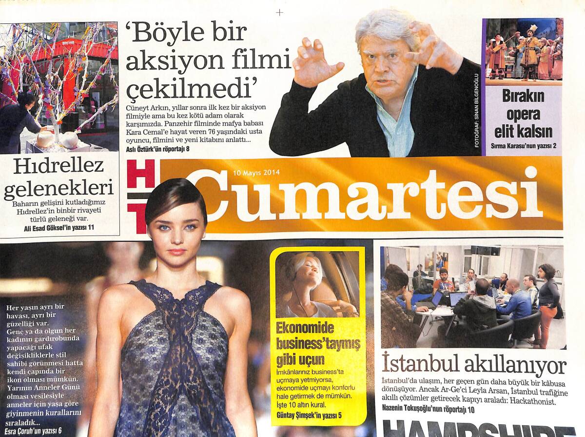 Haber Türk Gazetesi Cumartesi Eki 10 Mayıs 2014 - Futbol Sambayla Daha Keyifli - Değerler Değişince Cüneyt Arkın Kötü Adamı Oynuyor GZ135265 - 1