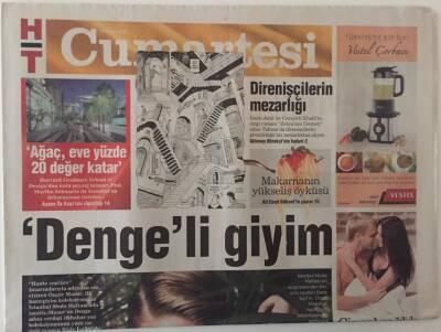 Haber Türk Gazetesi Cumartesi Eki 13 Ekim 2012 - Dengeli Giyim Kışın Rengi Kırmızı GZ28174 - 1