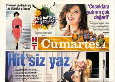 Haber Türk Gazetesi Cumartesi Eki 16 Ağustos 2014 - Yaza Damga Vuran Hit Şarkı Yok GZ105836 - 1