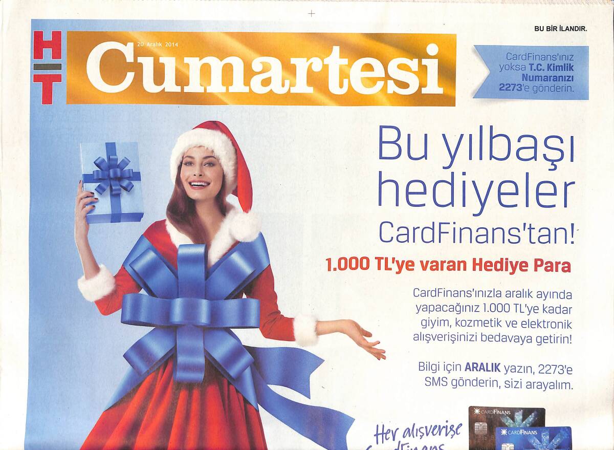 Haber Türk Gazetesi Cumartesi Eki 20 Aralık 2014 - Türkiye'nin Noel Pazarı - Kate Hudson'dan Yeni Yıl Mesajı GZ134904 - 1