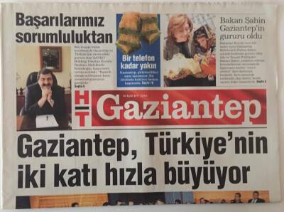 Haber Türk Gazetesi Gaziantep Eki 30 Eylül 2011 - Gaziantep Türkiyenin İki Katı Hızla Büyüyor GZ28207 - 1