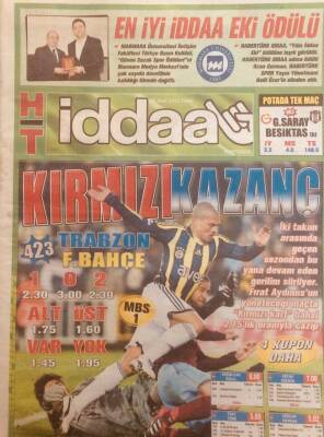 Haber Türk Gazetesi İddia Eki 30 Mart 2012 - Kırmızı Kazanç GZ40149 - 1