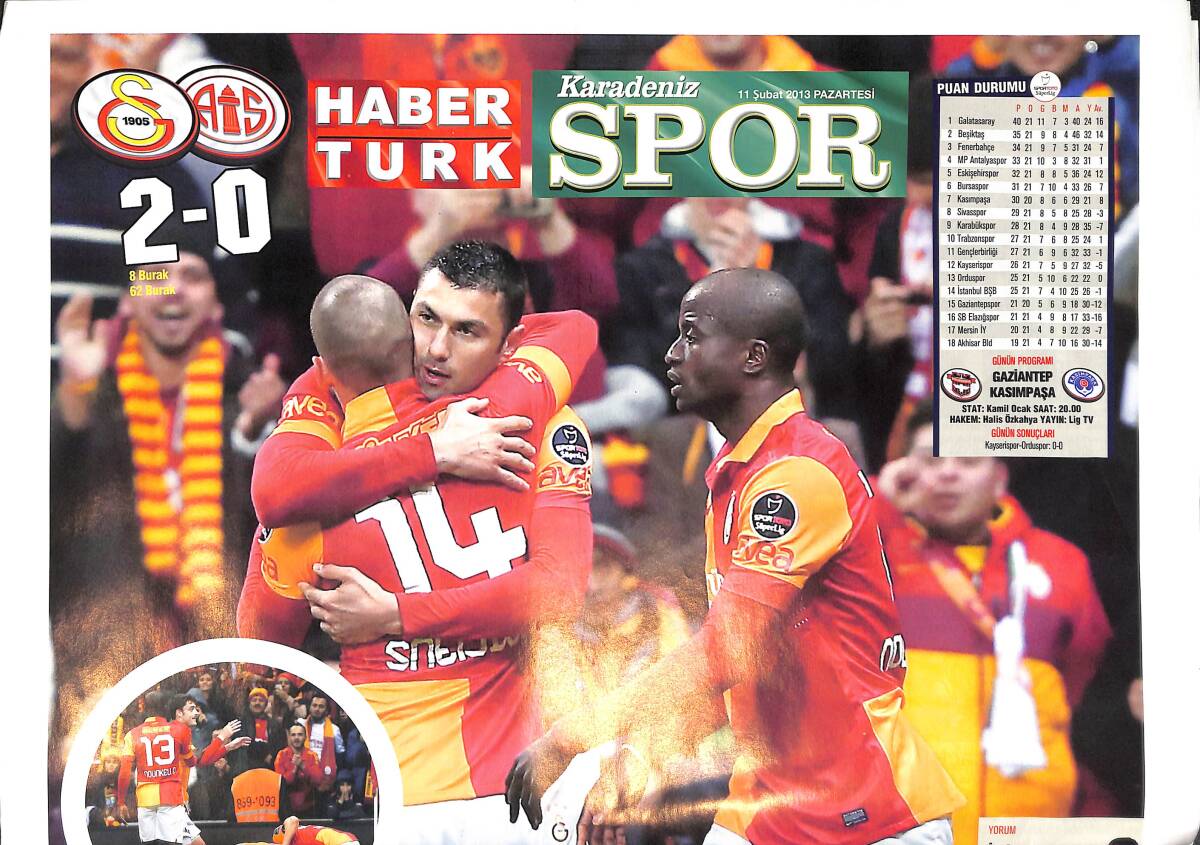 Haber Türk Gazetesi Karadeniz Spor Eki 11 Şubat 2013 - Kral Burak Yılmaz - Melo'ya Alternatif GZ134878 - 1