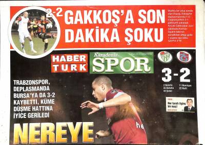 Haber Türk Gazetesi Karadeniz Spor Eki 16 Mart 2013 - Gakkoşa Son Dakika Şoku GZ124917 - 1
