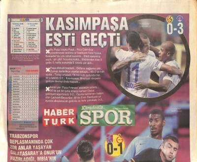 Haber Türk Gazetesi Karadeniz Spor Eki 20 Eylül 2015 - Kasımpaşa Esti Geçti GZ124912 - 1