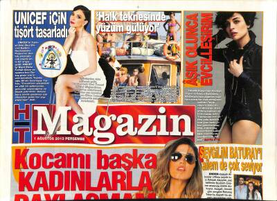 Haber Türk Gazetesi Magazin Eki 1 Ağustos 2013 - Acun Medyatikler Listesinin Zirvesinde - Pargalı Midillide GZ125002 - 1