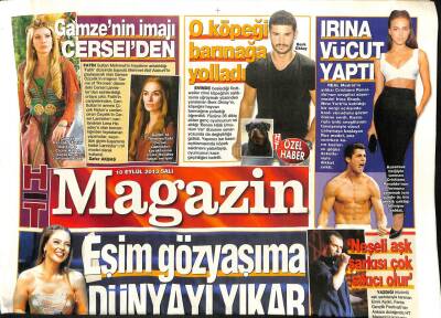Haber Türk Gazetesi Magazin Eki 10 Eylül 2013 - Berk Oktay , Köpeğinin Saldırısına Uğradı Ve O Köpeği Barınağa Yolladı GZ100778 - 1