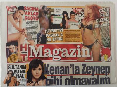 Haber Türk Gazetesi Magazin Eki 11 Mayıs 2011 - Tarkan Bana Havlunu Ver , Çizgi Film Güzeli Rihanna GZ28164 - 1