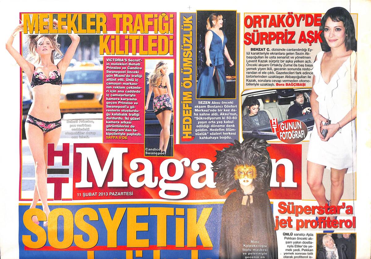 Haber Türk Gazetesi Magazin Eki 11 Şubat 2013 - Ajda Pekkan'a Jet Profiterol - Sezen Aksu ' Hedefim Ölümsüzlük ' GZ134853 - 1