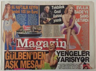 Haber Türk Gazetesi Magazin Eki 11 Temmuz 2013 - Gülbenden Aşk Mesajı GZ28165 - 1