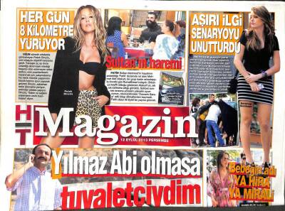 Haber Türk Gazetesi Magazin Eki 12 Eylül 2013 - Ayşegül Aldinçe Hırsız Şoku GZ107003 - 1