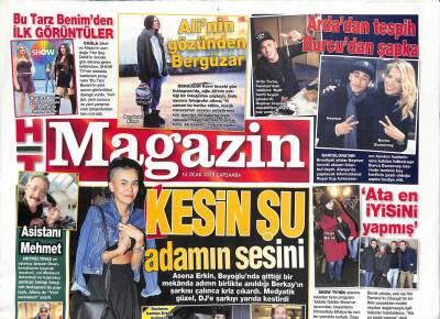 Haber Türk Gazetesi Magazin Eki 14 Ocak 2015-Asena Erkin,Beyoğlunda Gittiği Bir Mekanda Adının Birlikte Anıldığı Berkayın Şarkısı Çalınca Kriz Çıkar GZ109050 - 1