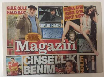 Haber Türk Gazetesi Magazin Eki 16 Aralık 2011 - Nobel Ödüllü Yazar Orhan Pamukun Ressam Sevgilisi Karolin Fişekçi İle Röportaj GZ26381 - 1