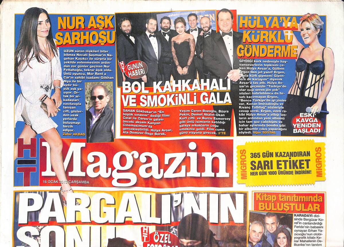 Haber Türk Gazetesi Magazin Eki 16 Ocak 2013 - Nur Fettahoğlu Aşk Sarhoşu - Türk Kahvesinin Arkasındaki Kadınlar GZ134829 - 1