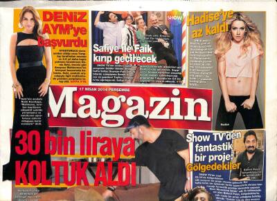 Haber Türk Gazetesi Magazin Eki 17 Nisan 2014 - Cem Yılmaz 300 Bin Liraya Koltuk Aldı - GZ113288 - 1