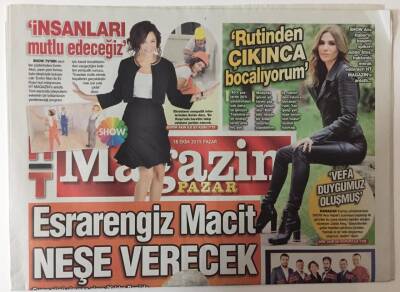 Haber Türk Gazetesi Magazin Eki 18 Ekim 2015 - Esrarengiz Macit Neşe Verecek Uğur Yücel İle Röportaj GZ26383 - 1