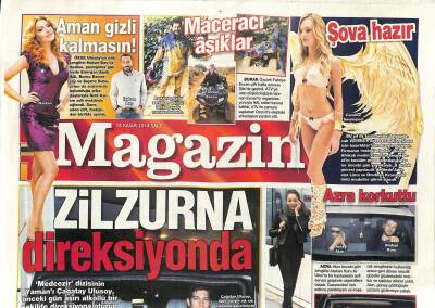 Haber Türk Gazetesi Magazin Eki 18 Kasım 2014 - Çağatay Ulusoy Zil Zurna Direksiyonda - Yepyeni Ebru Yaşar GZ124794 - 1