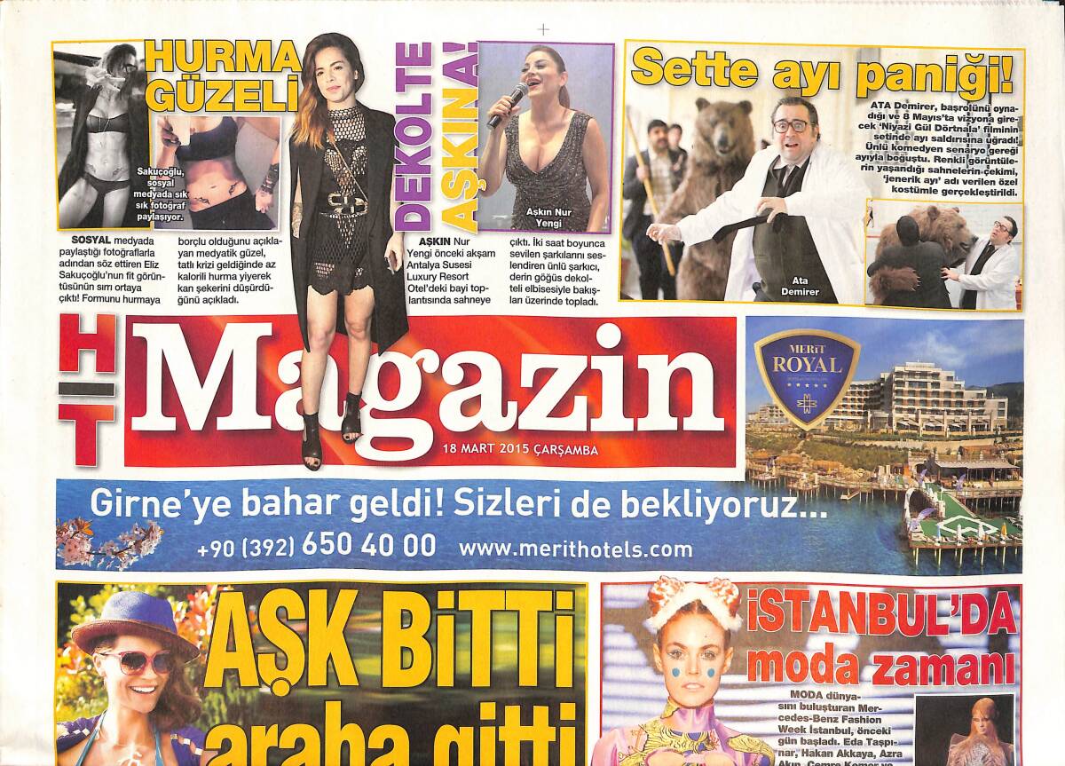 Haber Türk Gazetesi Magazin Eki 18 Mart 2015 - Sezen Aksu , Aysel Gürel Adına 5 Bin Fidan Diktirdi GZ134877 - 1
