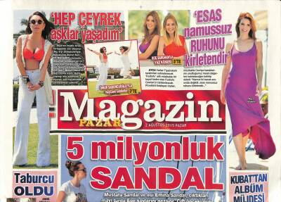 Haber Türk Gazetesi Magazin Eki 2 Ağustos 2015 - Ajan Hunt CIAya Karşı - Kubattan Albüm Müjdesi GZ116976 - 1