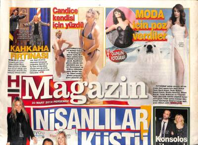 Haber Türk Gazetesi Magazin Eki 20 Mart 2014 - Serdar Ortaç Nişanlısı Chloe Loughanı Küstürdü GZ98972 - 1