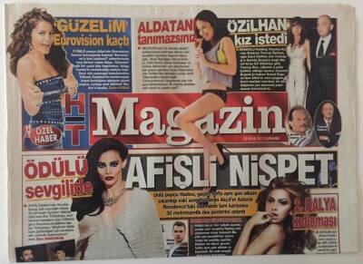 Haber Türk Gazetesi Magazin Eki 20 Nisan 2011 - Hadiseden Afişli Nispet , Saadet Işıl Aksoy Işıl Işıl GZ28156 - 1