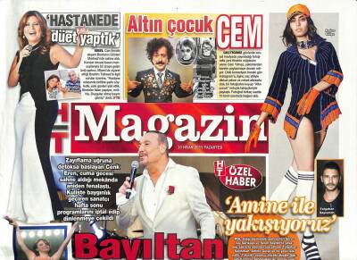 Haber Türk Gazetesi Magazin Eki 20 Nisan 2015 - Toz Pembe Ece Seçkin - Altın Çocuk Cem Yılmaz GZ113264 - 1