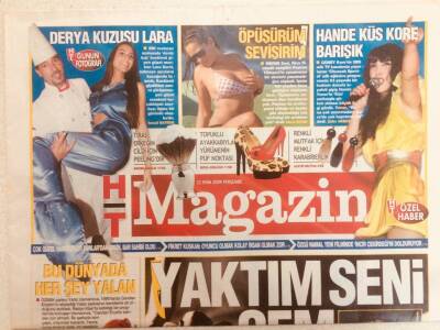 Haber Türk Gazetesi Magazin Eki 22 Ekim 2009 - Yaktım Seni Cem, Tarkan Yok Ağır Ceza Var, Hande Küs Kore Barışık GZ40171 - 1