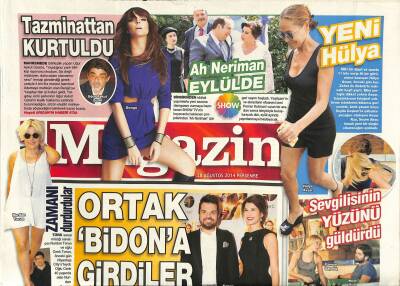 Haber Türk Gazetesi Magazin Eki 28 Ağustos 2014 - Gamze Özçelik , Sevgilisi Mert Öcalın Yüzünü Güldürdü GZ116949 - 1