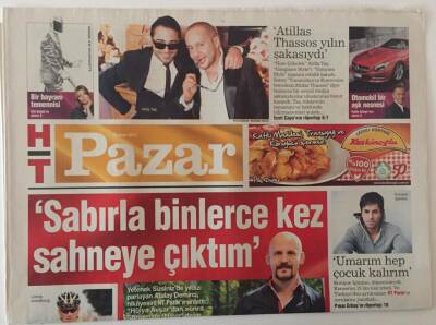 Haber Türk Gazetesi Magazin Eki 28 Ekim 2012 - Atalay Demirci Röportajı , Enrique Iglesias Röportajı GZ28195 - 1