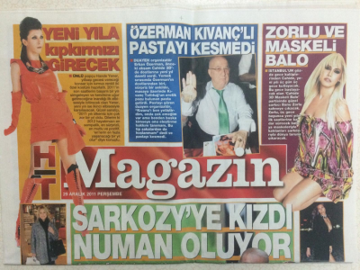 Haber Türk Gazetesi Magazin Eki 29 Aralık 2011 - Hande Yener Yeni Yıla Kıpkırmızı Girecek, Ajda Pekkan Telifin De Süperstarı GZ27758 - 1